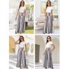image:imageArolina Womens Stretchy Wide Leg Palazzo Lounge Pants with Pockets Casual Comfy High Waist Palazzo Pants for Women DressyColorful Diamond