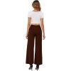 image:imageArolina Womens Stretchy Wide Leg Palazzo Lounge Pants with Pockets Casual Comfy High Waist Palazzo Pants for Women DressyDark Coffee