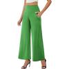 image:imageArolina Womens Stretchy Wide Leg Palazzo Lounge Pants with Pockets Casual Comfy High Waist Palazzo Pants for Women DressyDark Green