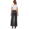 image:imageArolina Womens Stretchy Wide Leg Palazzo Lounge Pants with Pockets Casual Comfy High Waist Palazzo Pants for Women DressyDark Heather Black
