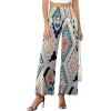 image:imageArolina Womens Stretchy Wide Leg Palazzo Lounge Pants with Pockets Casual Comfy High Waist Palazzo Pants for Women DressyDiamond Flower
