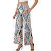 image:imageArolina Womens Stretchy Wide Leg Palazzo Lounge Pants with Pockets Casual Comfy High Waist Palazzo Pants for Women DressyDiamond Flower
