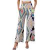 image:imageArolina Womens Stretchy Wide Leg Palazzo Lounge Pants with Pockets Casual Comfy High Waist Palazzo Pants for Women DressyDiamond Flower