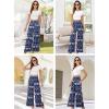 image:imageArolina Womens Stretchy Wide Leg Palazzo Lounge Pants with Pockets Casual Comfy High Waist Palazzo Pants for Women DressyElephant Blue