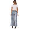 image:imageArolina Womens Stretchy Wide Leg Palazzo Lounge Pants with Pockets Casual Comfy High Waist Palazzo Pants for Women DressyFolk Flower Blue