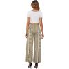 image:imageArolina Womens Stretchy Wide Leg Palazzo Lounge Pants with Pockets Casual Comfy High Waist Palazzo Pants for Women DressyFolk Flower Brown