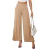 image:imageArolina Womens Stretchy Wide Leg Palazzo Lounge Pants with Pockets Casual Comfy High Waist Palazzo Pants for Women DressyKhaki