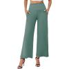 image:imageArolina Womens Stretchy Wide Leg Palazzo Lounge Pants with Pockets Casual Comfy High Waist Palazzo Pants for Women DressyLake Blue