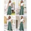 image:imageArolina Womens Stretchy Wide Leg Palazzo Lounge Pants with Pockets Casual Comfy High Waist Palazzo Pants for Women DressyLake Blue