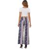 image:imageArolina Womens Stretchy Wide Leg Palazzo Lounge Pants with Pockets Casual Comfy High Waist Palazzo Pants for Women DressyPink Blue Florets