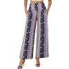 image:imageArolina Womens Stretchy Wide Leg Palazzo Lounge Pants with Pockets Casual Comfy High Waist Palazzo Pants for Women DressyPink Blue Florets