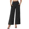 image:imageArolina Womens Stretchy Wide Leg Palazzo Lounge Pants with Pockets Casual Comfy High Waist Palazzo Pants for Women DressyPolka Dots