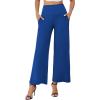image:imageArolina Womens Stretchy Wide Leg Palazzo Lounge Pants with Pockets Casual Comfy High Waist Palazzo Pants for Women DressyRoyal Blue