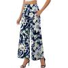 image:imageArolina Womens Stretchy Wide Leg Palazzo Lounge Pants with Pockets Casual Comfy High Waist Palazzo Pants for Women DressySmile Flower