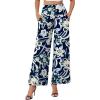 image:imageArolina Womens Stretchy Wide Leg Palazzo Lounge Pants with Pockets Casual Comfy High Waist Palazzo Pants for Women DressySmile Flower