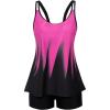 image:imageArolina Tankini Swimsuits for Women Tummy Control Two Piece Bathing Suits Flowy Swim Tops with Boy ShortsRose Red