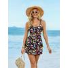 image:imageArolina Women One Piece Swim Dress Tummy Control Modest Swimsuit Swim Skirt Bathing SuitBlack Floral