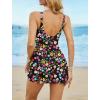 image:imageArolina Women One Piece Swim Dress Tummy Control Modest Swimsuit Swim Skirt Bathing SuitBlack Floral
