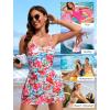 image:imageArolina Women One Piece Swim Dress Tummy Control Modest Swimsuit Swim Skirt Bathing SuitFloral Red