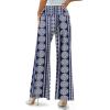 image:imageArolina Womens Stretchy Wide Leg Palazzo Lounge Pants Casual Comfy High Waist Palazzo PantsChakra Blue
