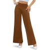 image:imageArolina Womens Stretchy Wide Leg Palazzo Lounge Pants Casual Comfy High Waist Palazzo PantsCoffeebrown