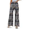 image:imageArolina Womens Stretchy Wide Leg Palazzo Lounge Pants Casual Comfy High Waist Palazzo PantsColorful Leafs