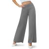 image:imageArolina Womens Stretchy Wide Leg Palazzo Lounge Pants Casual Comfy High Waist Palazzo PantsDarkgrey
