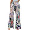 image:imageArolina Womens Stretchy Wide Leg Palazzo Lounge Pants Casual Comfy High Waist Palazzo PantsDiamond Flower