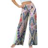 image:imageArolina Womens Stretchy Wide Leg Palazzo Lounge Pants Casual Comfy High Waist Palazzo PantsDiamond Flower