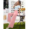 image:imageArolina Womens Stretchy Wide Leg Palazzo Lounge Pants Casual Comfy High Waist Palazzo PantsDustypink