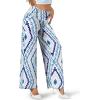 image:imageArolina Womens Stretchy Wide Leg Palazzo Lounge Pants Casual Comfy High Waist Palazzo PantsFloral 13