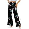 image:imageArolina Womens Stretchy Wide Leg Palazzo Lounge Pants Casual Comfy High Waist Palazzo PantsFloral 8