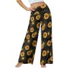 image:imageArolina Womens Stretchy Wide Leg Palazzo Lounge Pants Casual Comfy High Waist Palazzo PantsGold Flower
