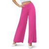 image:imageArolina Womens Stretchy Wide Leg Palazzo Lounge Pants Casual Comfy High Waist Palazzo PantsHotpink