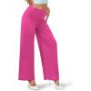 image:imageArolina Womens Stretchy Wide Leg Palazzo Lounge Pants Casual Comfy High Waist Palazzo PantsHotpink