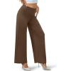 image:imageArolina Womens Stretchy Wide Leg Palazzo Lounge Pants Casual Comfy High Waist Palazzo PantsLight Brown