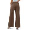 image:imageArolina Womens Stretchy Wide Leg Palazzo Lounge Pants Casual Comfy High Waist Palazzo PantsLight Brown