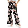 image:imageArolina Womens Stretchy Wide Leg Palazzo Lounge Pants Casual Comfy High Waist Palazzo PantsLight Pink Flower