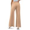 image:imageArolina Womens Stretchy Wide Leg Palazzo Lounge Pants Casual Comfy High Waist Palazzo PantsLightkhaki