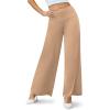 image:imageArolina Womens Stretchy Wide Leg Palazzo Lounge Pants Casual Comfy High Waist Palazzo PantsLightkhaki