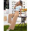 image:imageArolina Womens Stretchy Wide Leg Palazzo Lounge Pants Casual Comfy High Waist Palazzo PantsLightkhaki