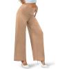 image:imageArolina Womens Stretchy Wide Leg Palazzo Lounge Pants Casual Comfy High Waist Palazzo PantsLightkhaki