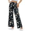 image:imageArolina Womens Stretchy Wide Leg Palazzo Lounge Pants Casual Comfy High Waist Palazzo PantsLittle Flower