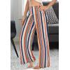 image:imageArolina Womens Stretchy Wide Leg Palazzo Lounge Pants Casual Comfy High Waist Palazzo PantsMulti Stripe