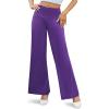 image:imageArolina Womens Stretchy Wide Leg Palazzo Lounge Pants Casual Comfy High Waist Palazzo PantsPurple