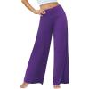 image:imageArolina Womens Stretchy Wide Leg Palazzo Lounge Pants Casual Comfy High Waist Palazzo PantsPurple