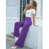 image:imageArolina Womens Stretchy Wide Leg Palazzo Lounge Pants Casual Comfy High Waist Palazzo PantsPurple