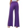 image:imageArolina Womens Stretchy Wide Leg Palazzo Lounge Pants Casual Comfy High Waist Palazzo PantsPurple