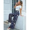 image:imageArolina Womens Stretchy Wide Leg Palazzo Lounge Pants Casual Comfy High Waist Palazzo PantsRound Flower
