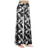 image:imageArolina Womens Stretchy Wide Leg Palazzo Lounge Pants Casual Comfy High Waist Palazzo PantsTiedyeblackwhite